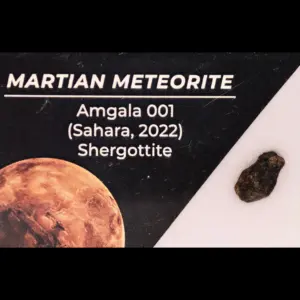Mars Meteorite Amgala 001  – 0.4 g – Display Box