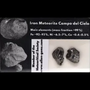 Campo del Cielo – 2 Boxed Iron Meteorites, 2.2 g