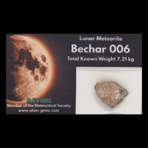 Moon Meteorite Bechar 006 –  Boxed Specimen, 0.86 g
