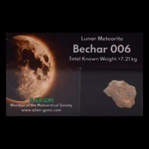 Moon Meteorite Bechar 006 –  Boxed Specimen, 0.7 g