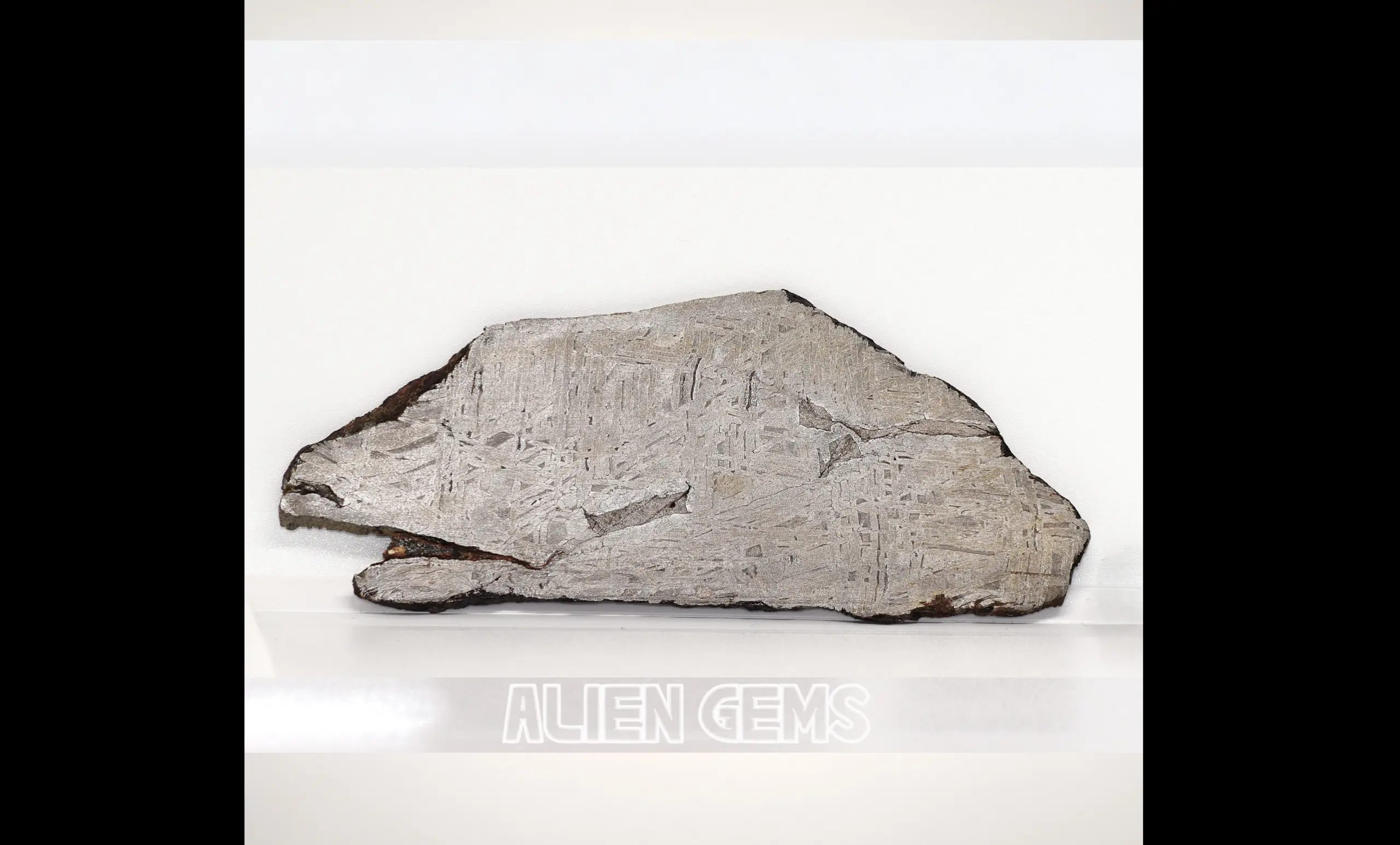 Aletai Iron Meteorite Slice – 93 g, 120×50×3 mm
