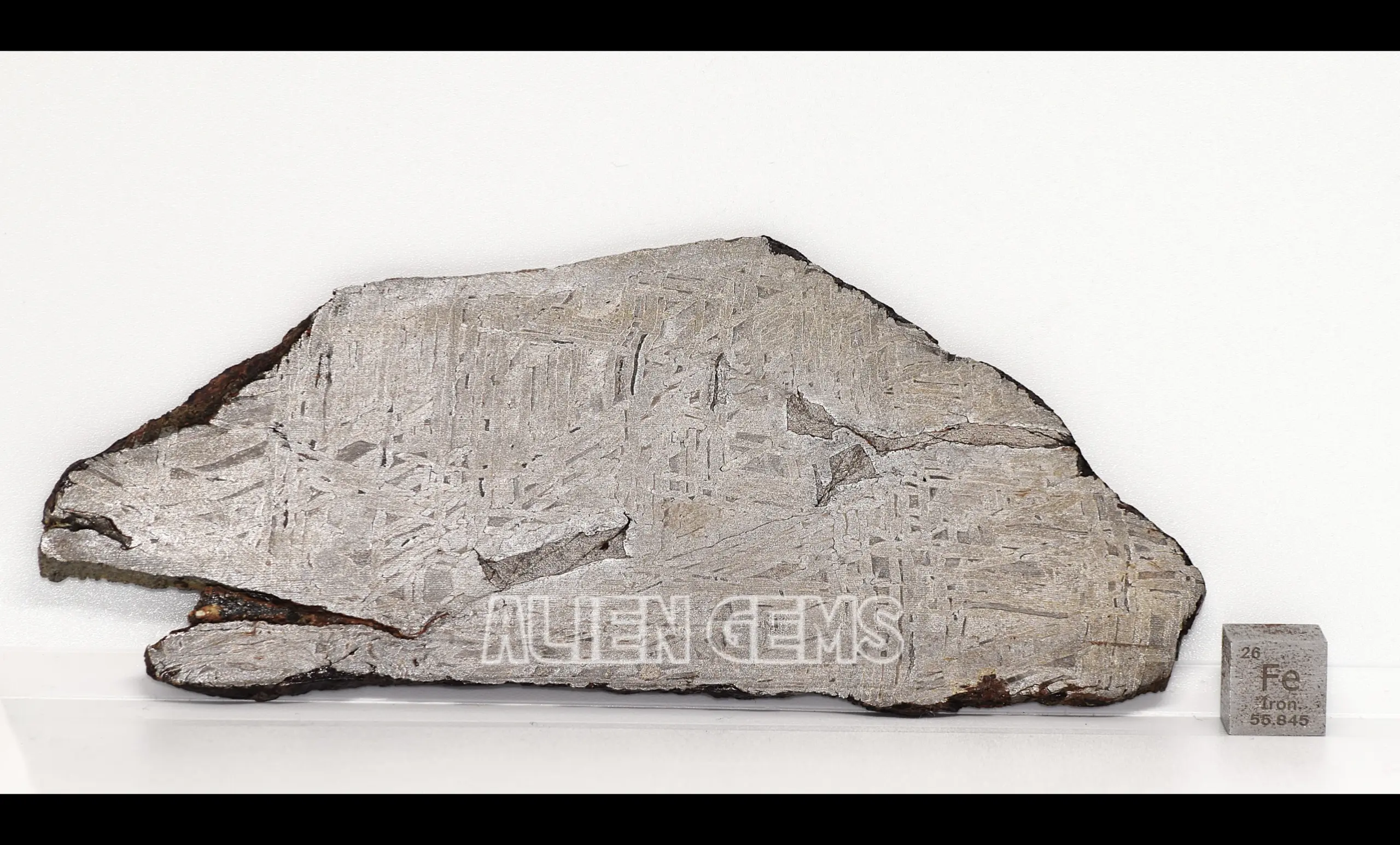 Aletai Iron Meteorite Slice – 93 g, 120×50×3 mm - Image 2