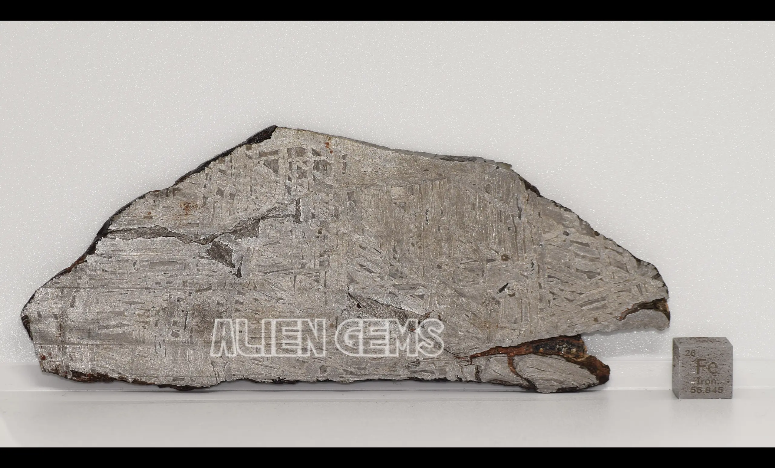 Aletai Iron Meteorite Slice – 93 g, 120×50×3 mm - Image 3