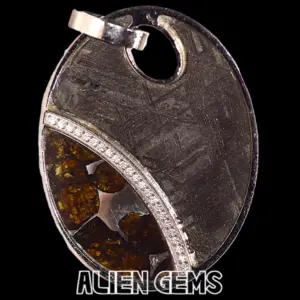 Pendant with Sericho and Muonionalusta Meteorite, 13g